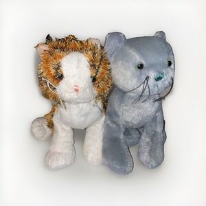 Ganz Webkinz Charcoal Cat Grey And Tabby Plush‎ Stuffed Animal Toy HM152 No Code